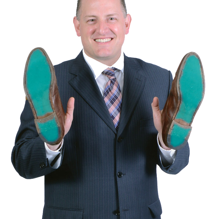 Mayor Dilkens showing his sole